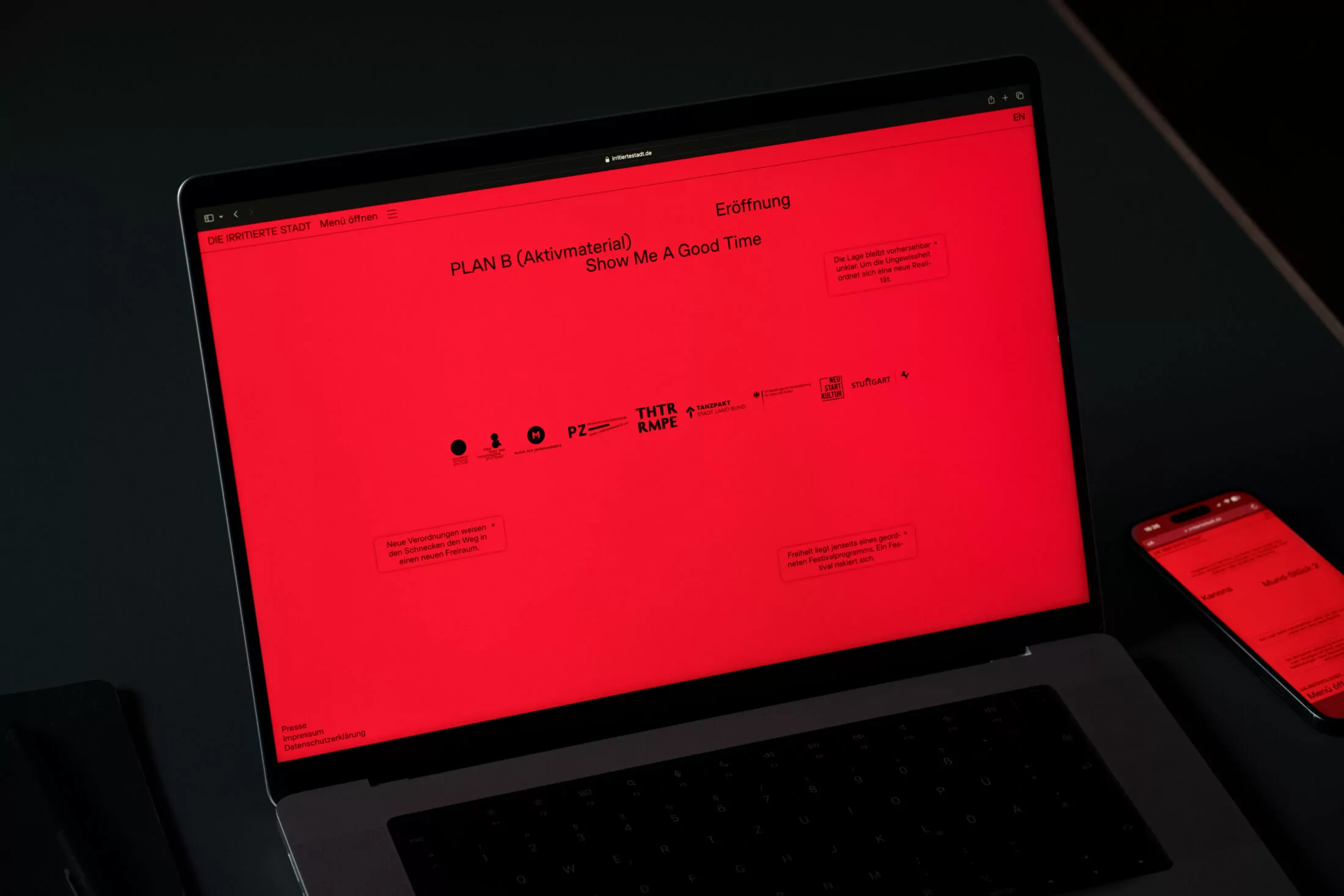 Website for the Festival Identity for Musik der Jahrhunderte