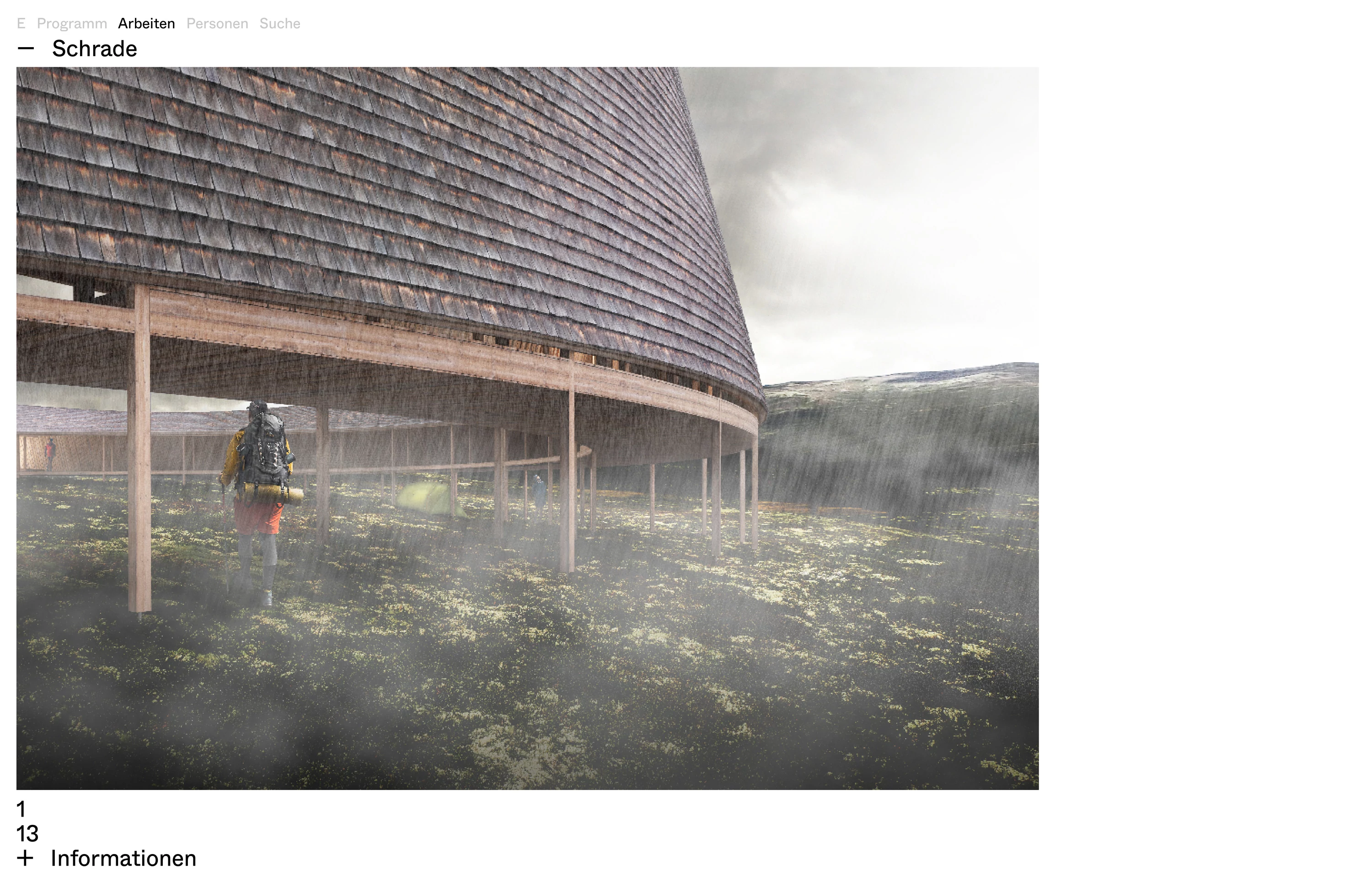 Website for Entwerfen und Gebäudelehre