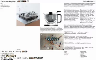 UX and Web Development for Productdesigner Silvio Rebholz