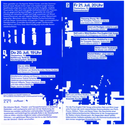 Brochure for Sommer in Stuttgart 2023