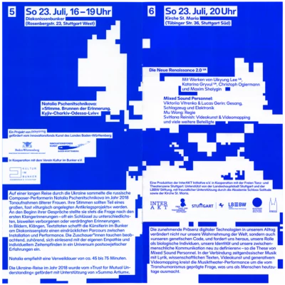 Brochure for Sommer in Stuttgart 2023