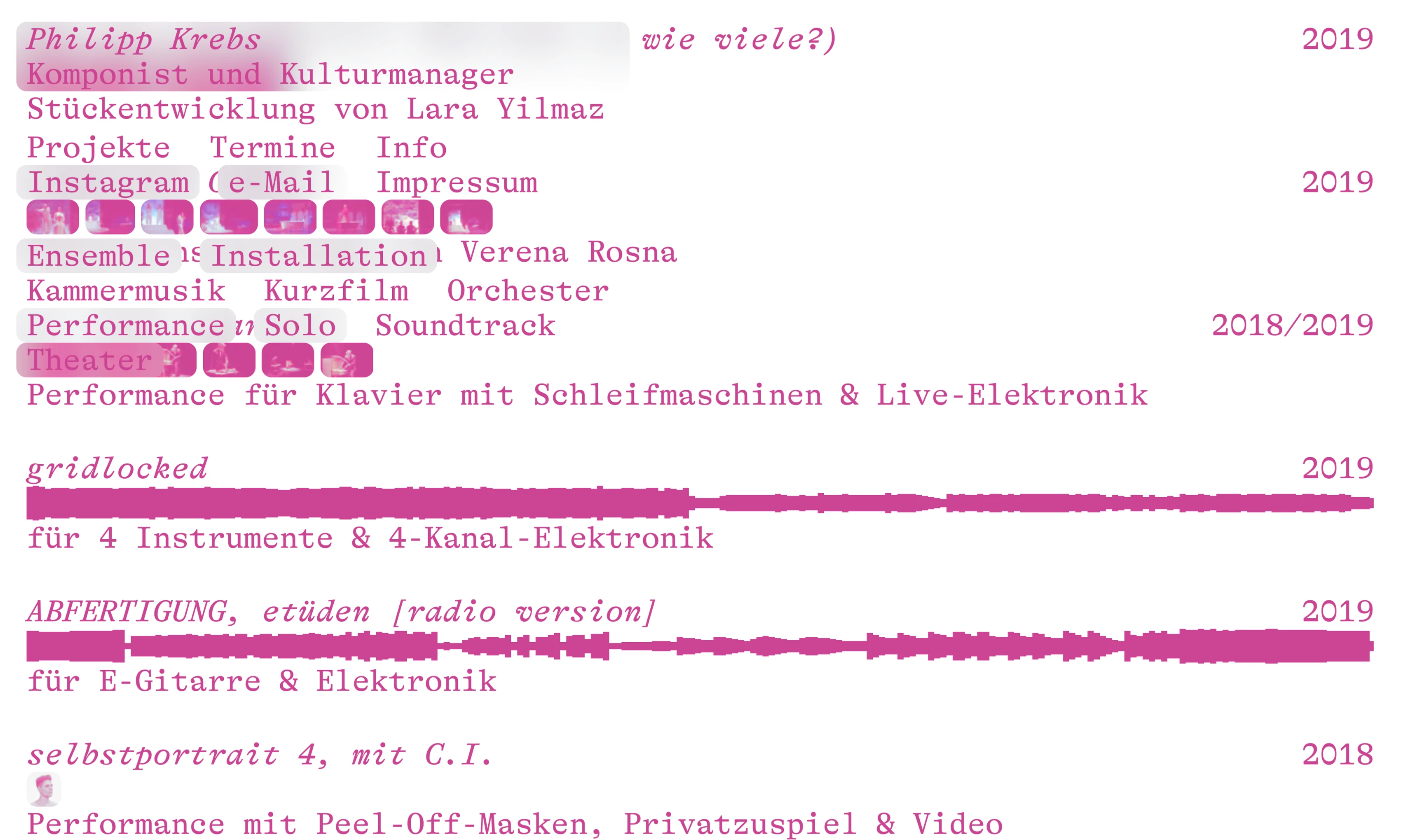 Website for composer Philipp Krebs