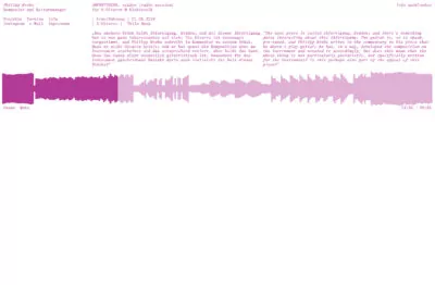 Color change of the Website for Composer Philipp Krebs