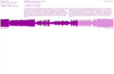 Color change of the Website for Composer Philipp Krebs