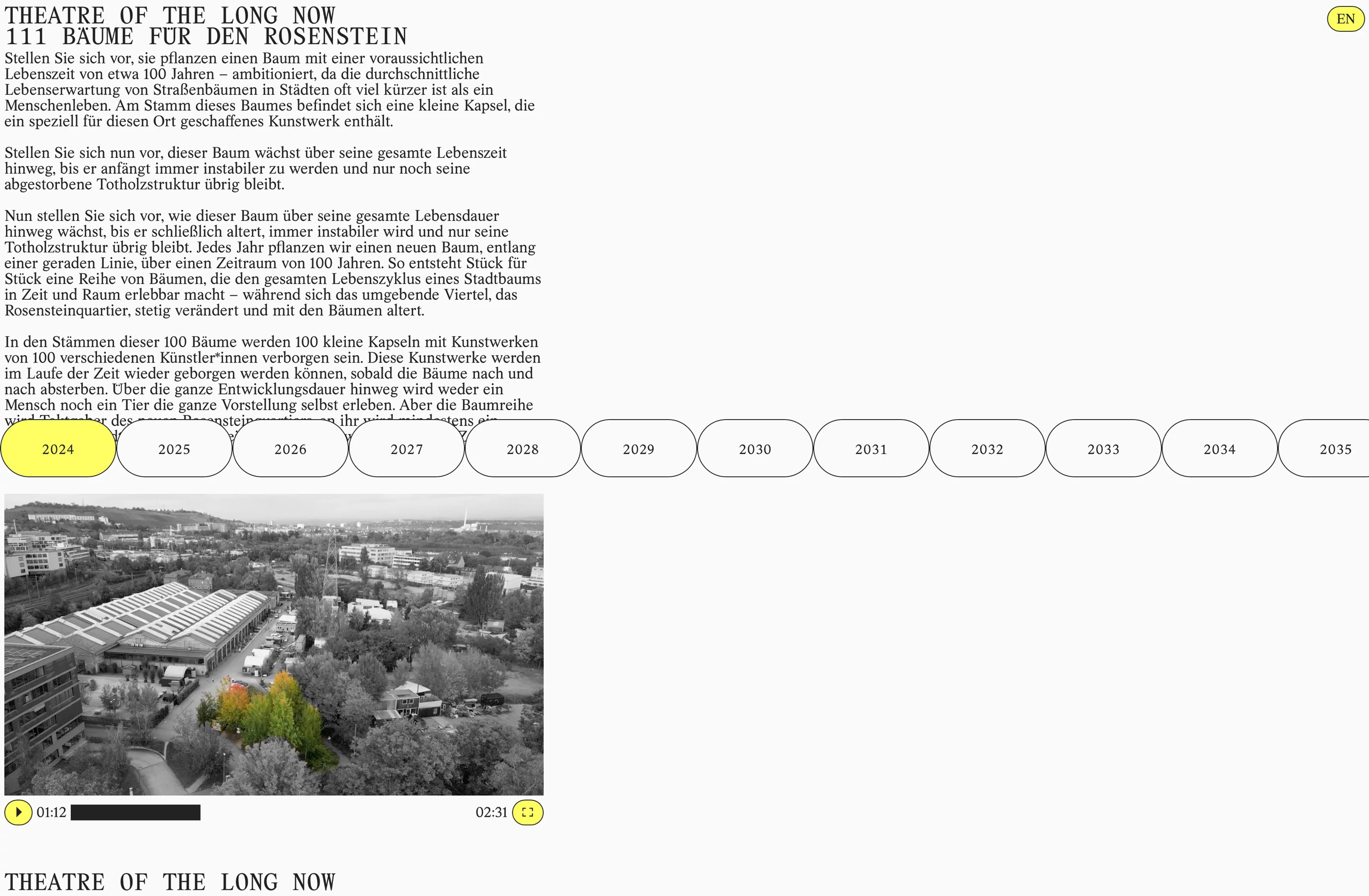 Website Theater of the long now