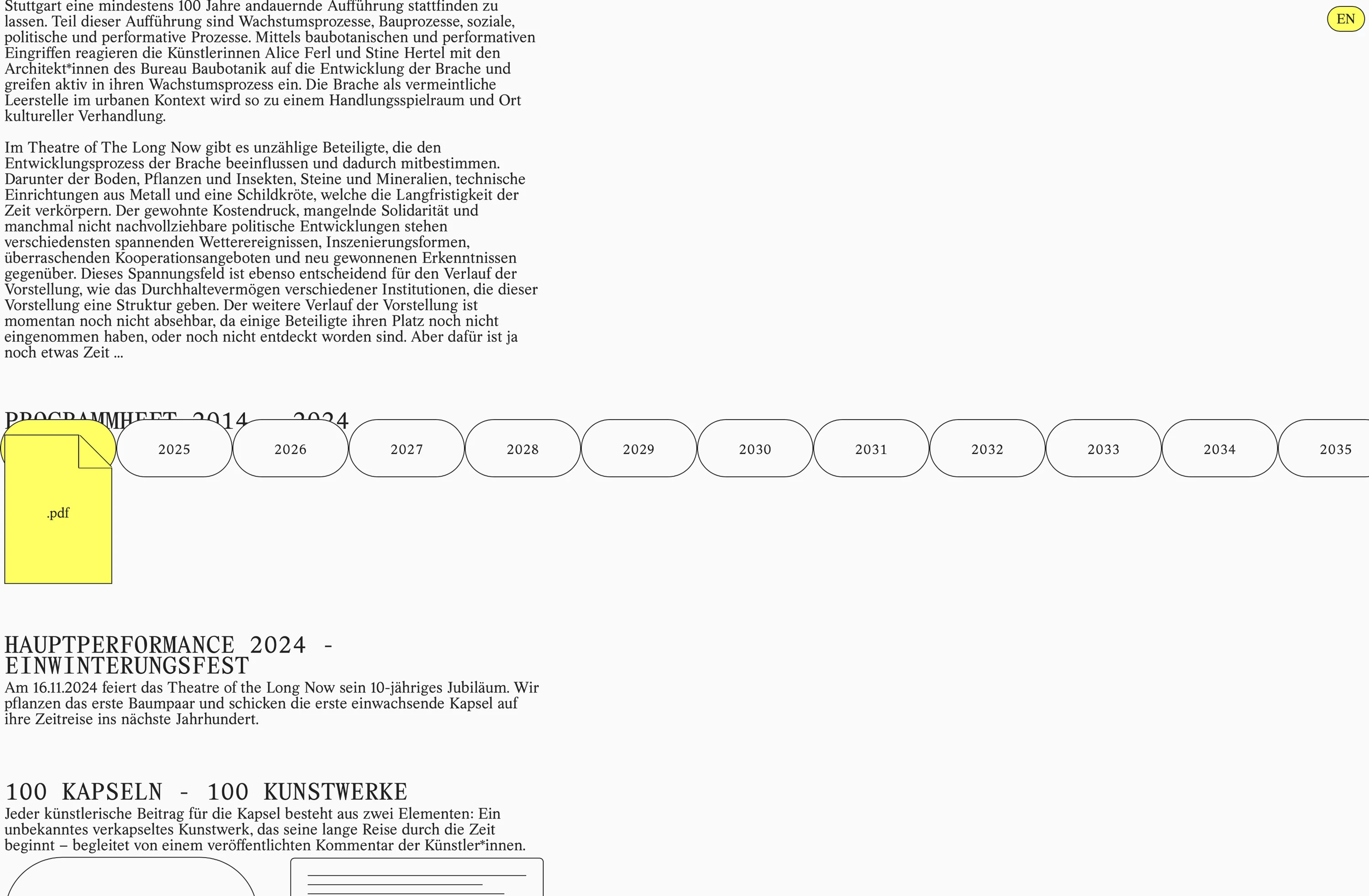 Website Theater of the long now