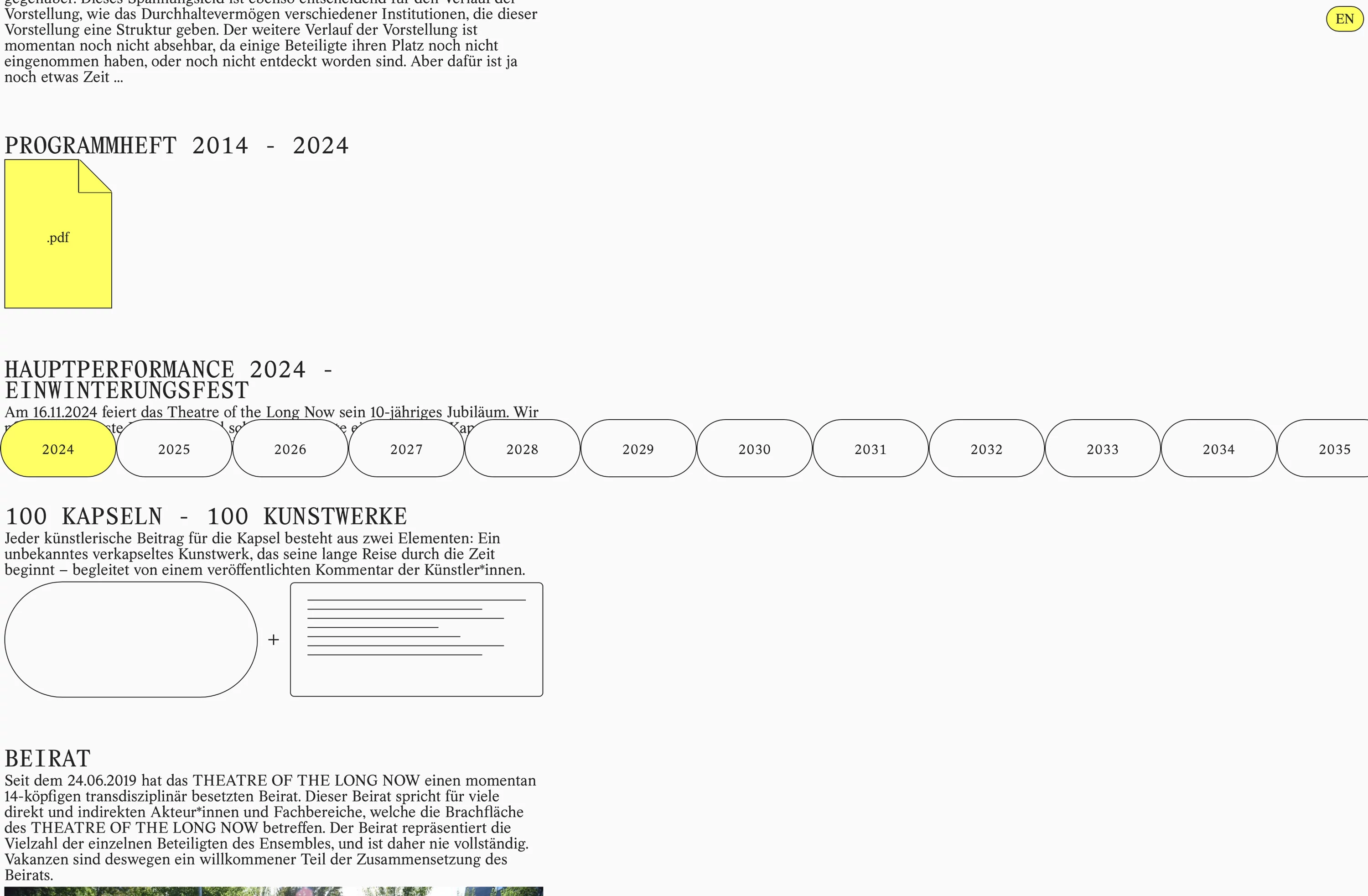 Website Theater of the long now