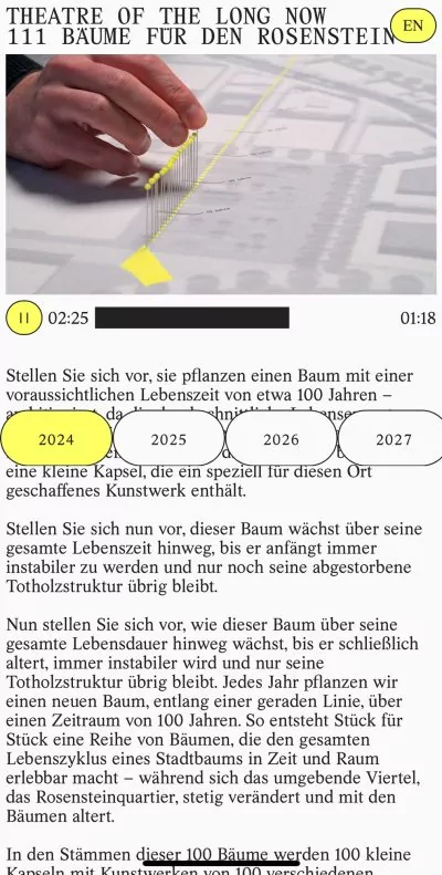 Mobile Website Theater of the long now