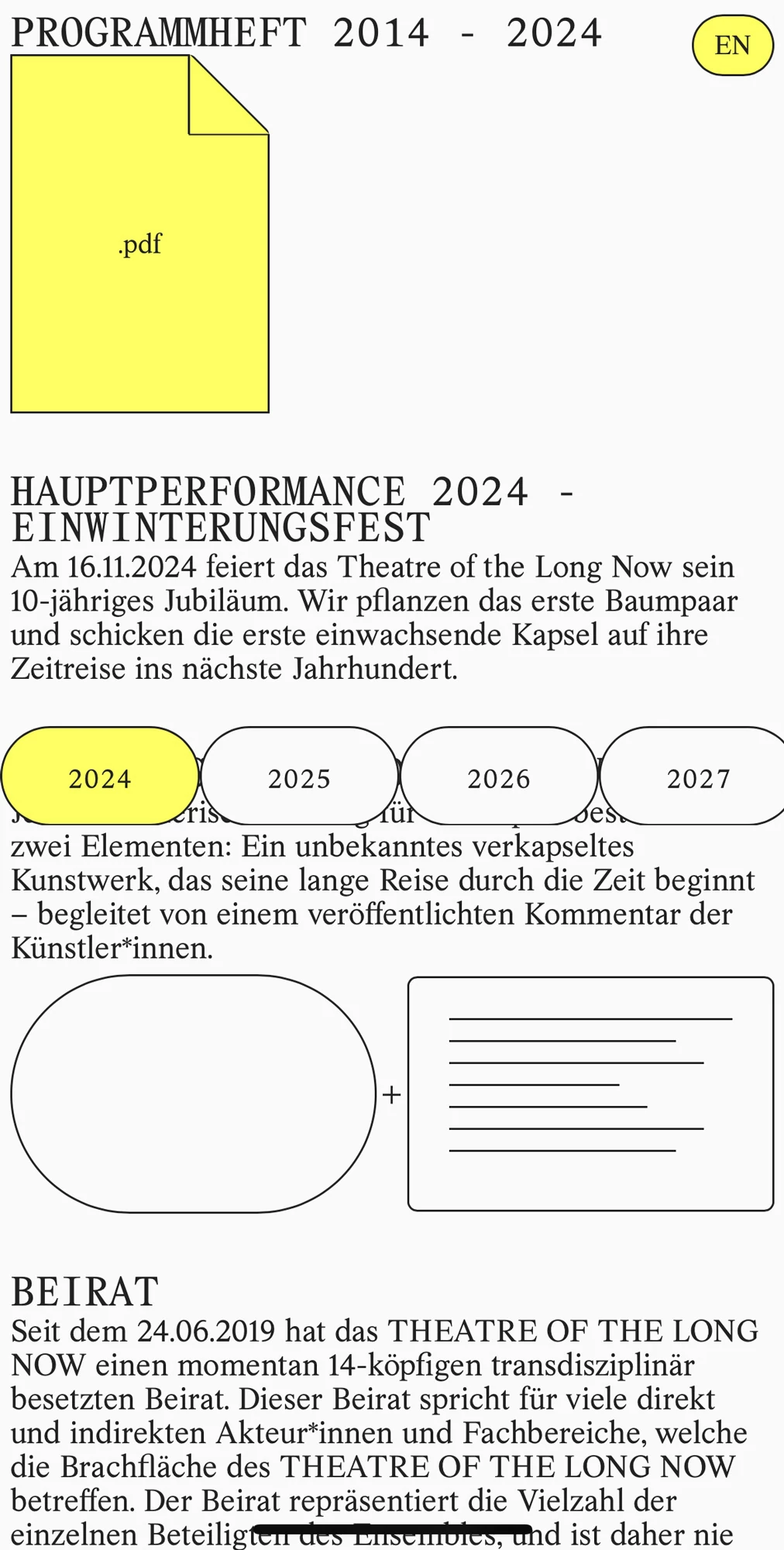 Mobile Website Theater of the long now