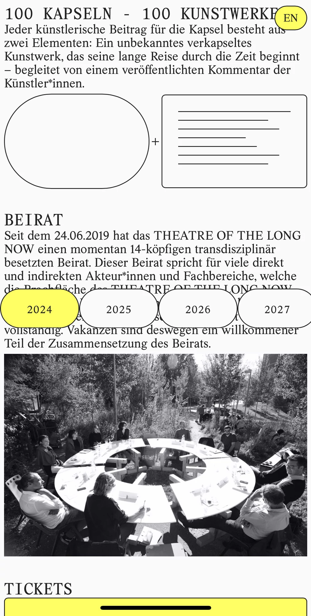Mobile Website Theater of the long now