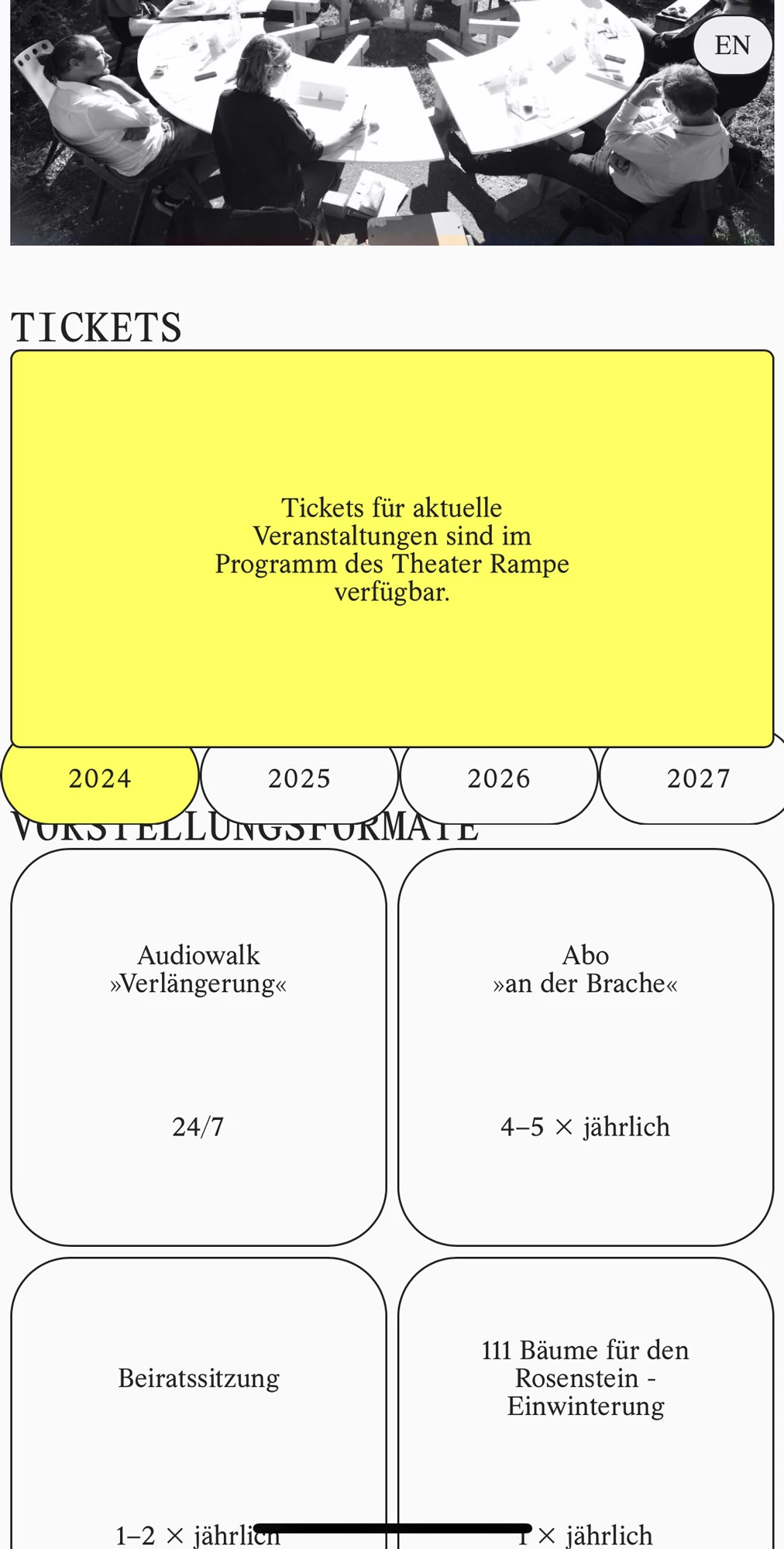Mobile Website Theater of the long now