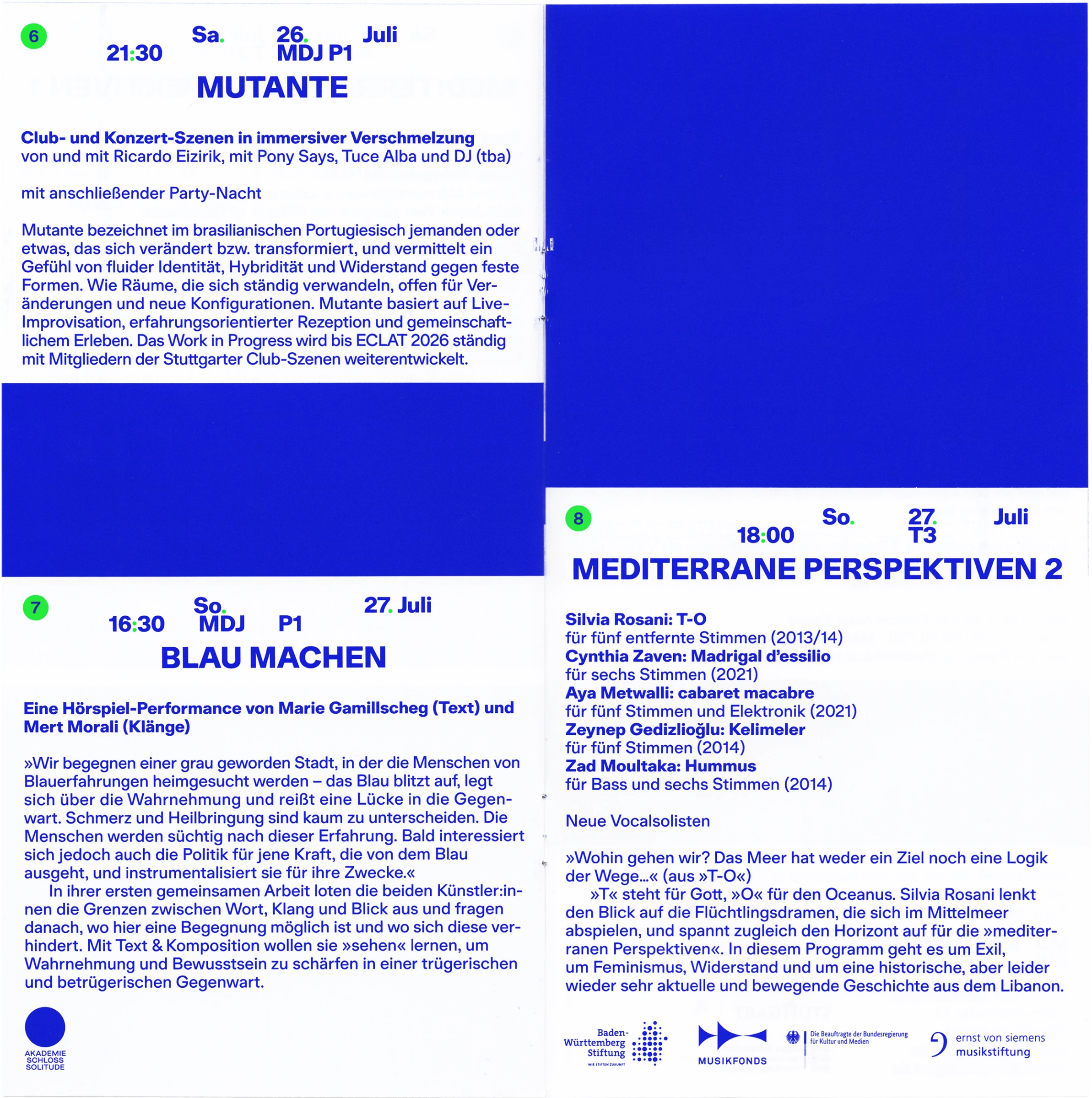 Programm for Sommer in Stuttgart 25