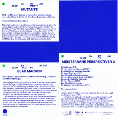 Programm for Sommer in Stuttgart 25