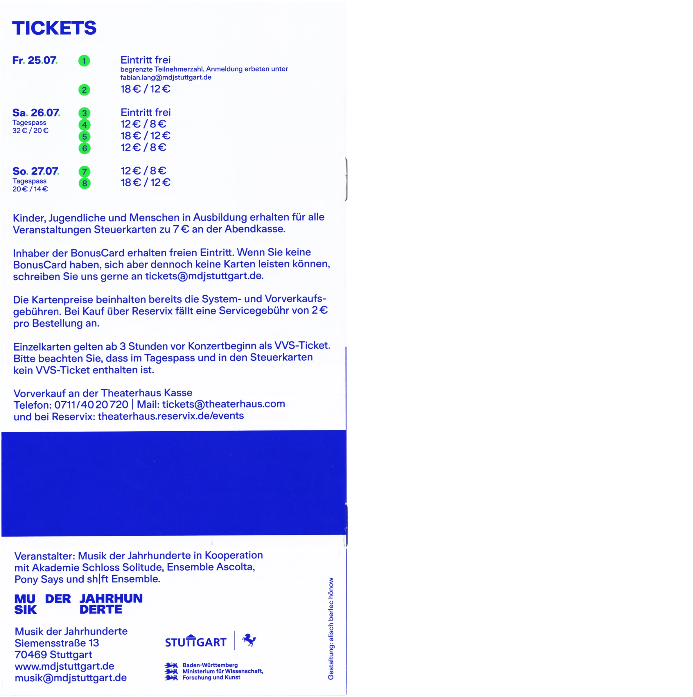 Programm for Sommer in Stuttgart 25