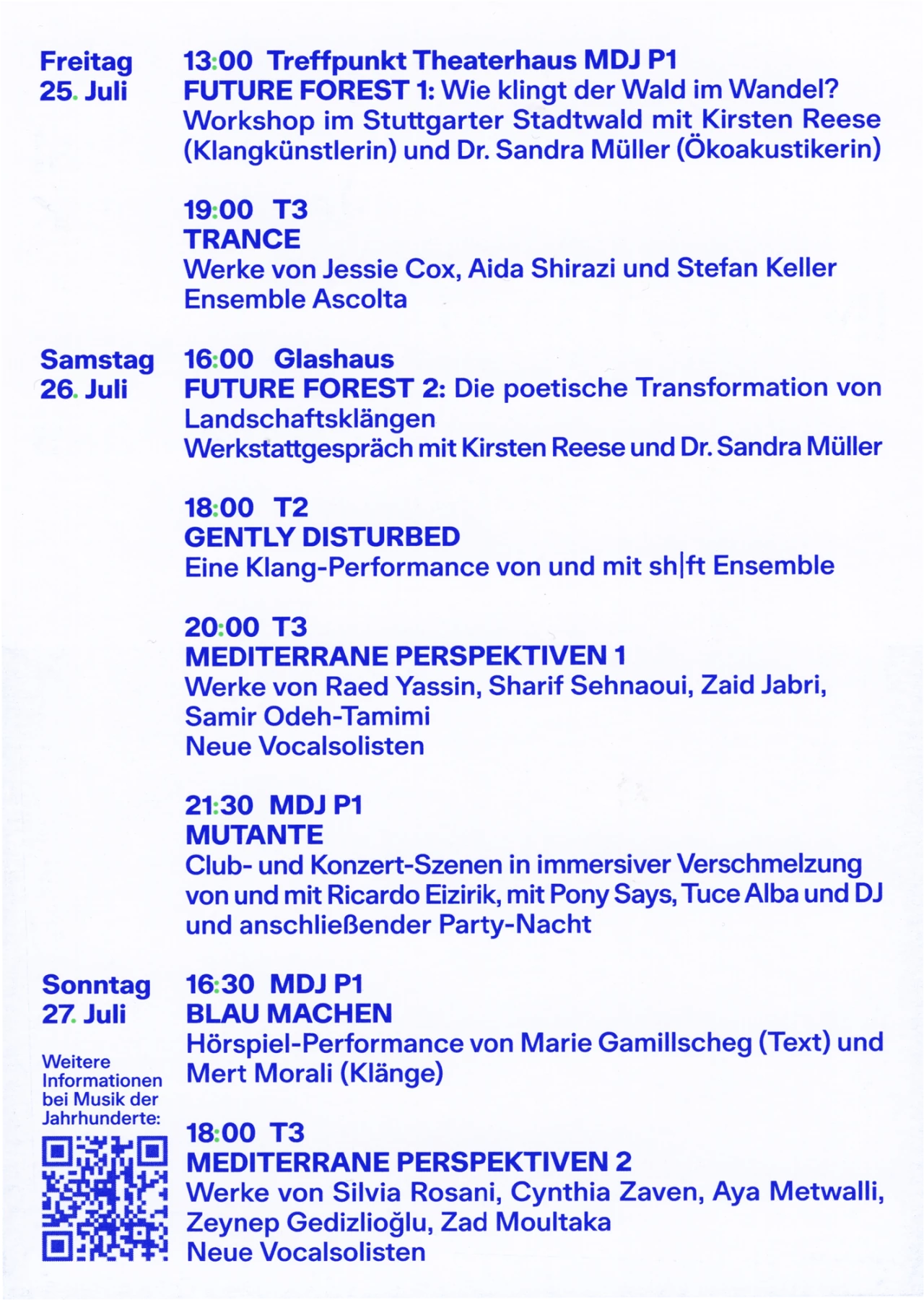 Flyer for Sommer in Stuttgart 25
