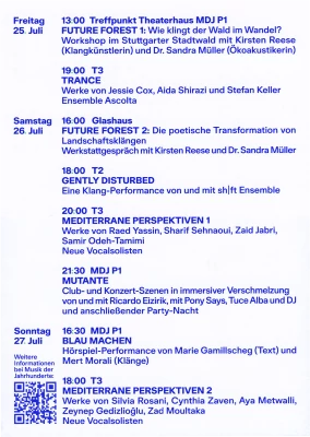 Flyer for Sommer in Stuttgart 25