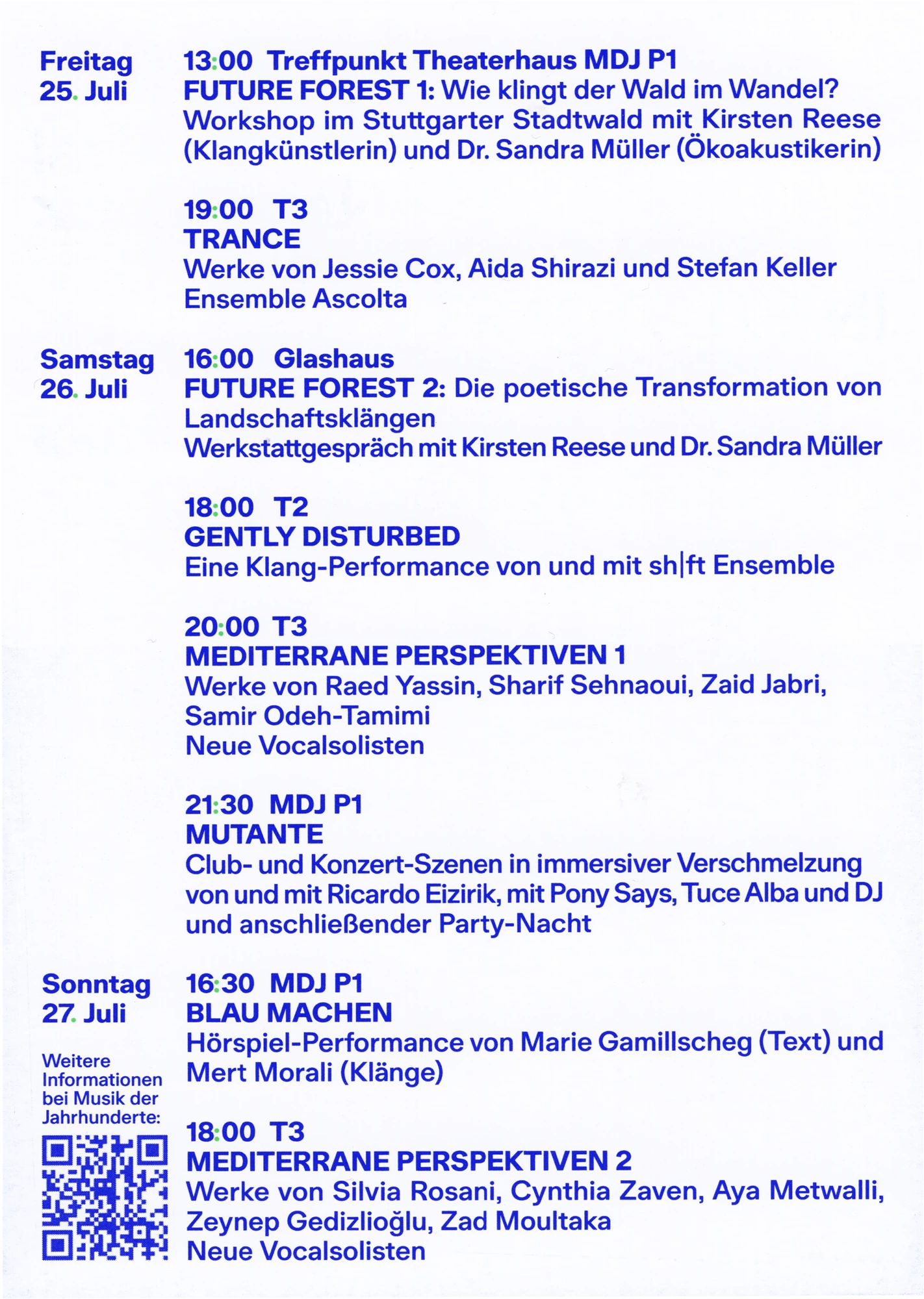 Flyer for Sommer in Stuttgart 25